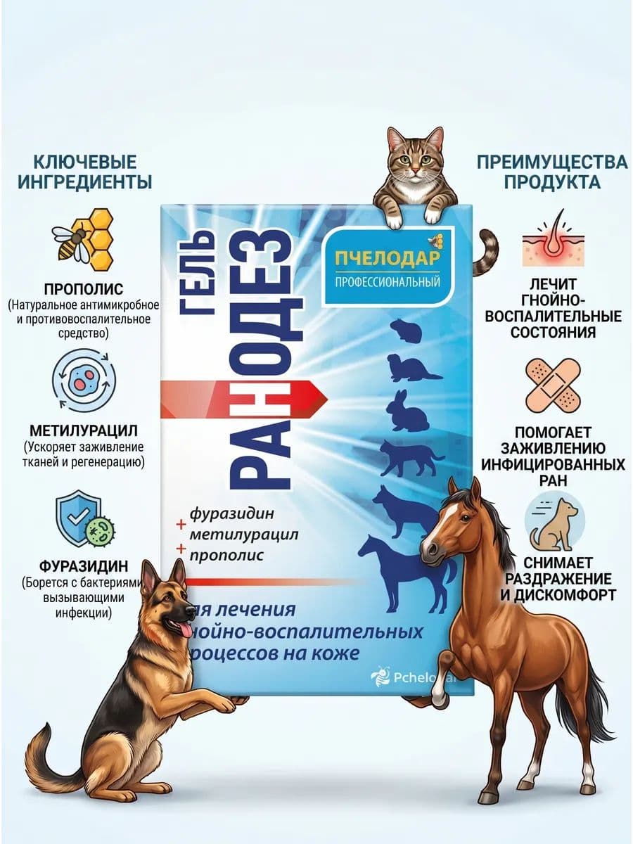 Ранодез гель для лечения заболеваний кожи 20гр