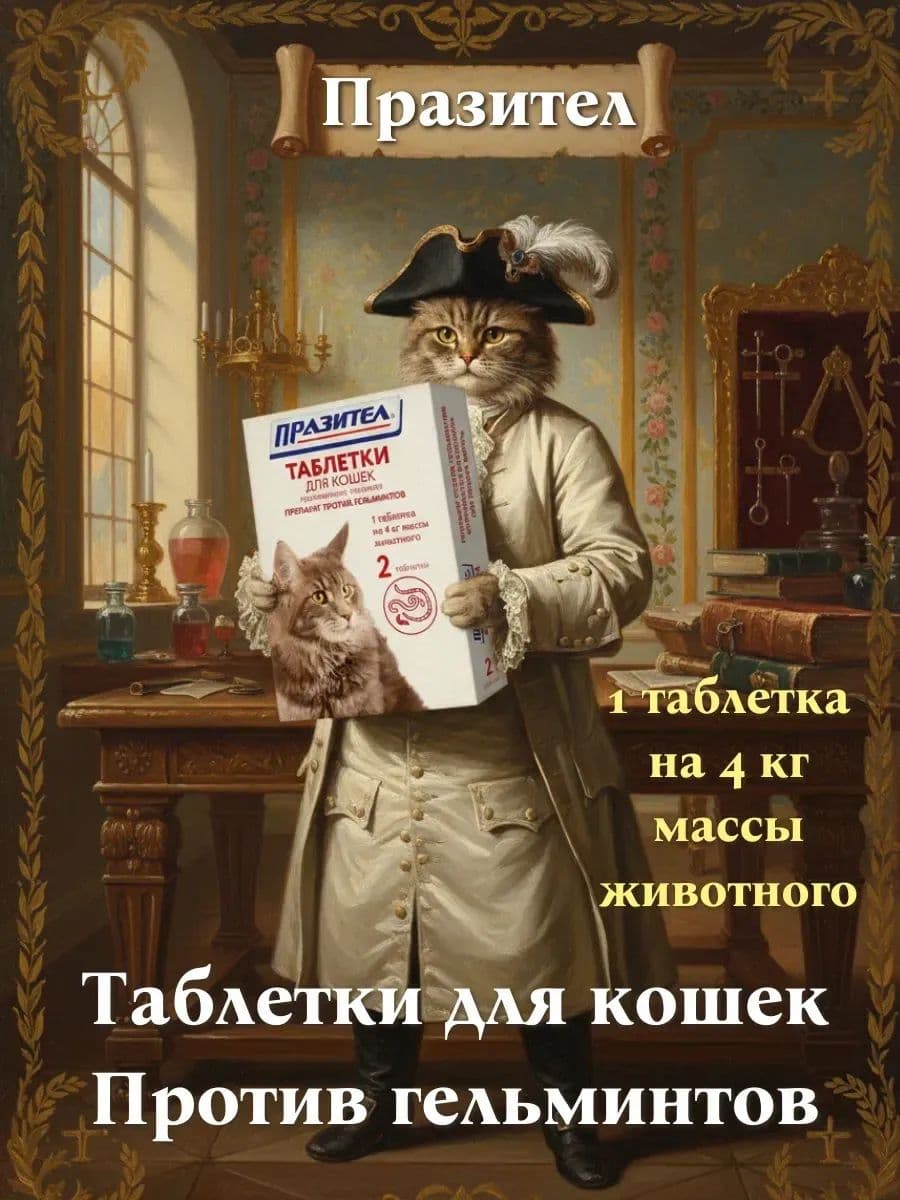 Празител таблетки антигельминтные для котят