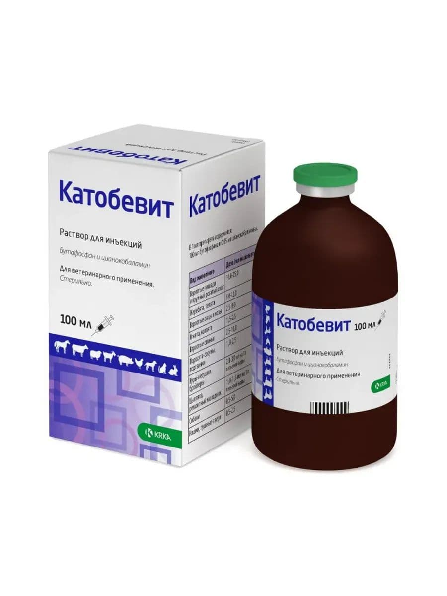 Катобевит витамины для животных р-р д/инъекций 10% 100мл