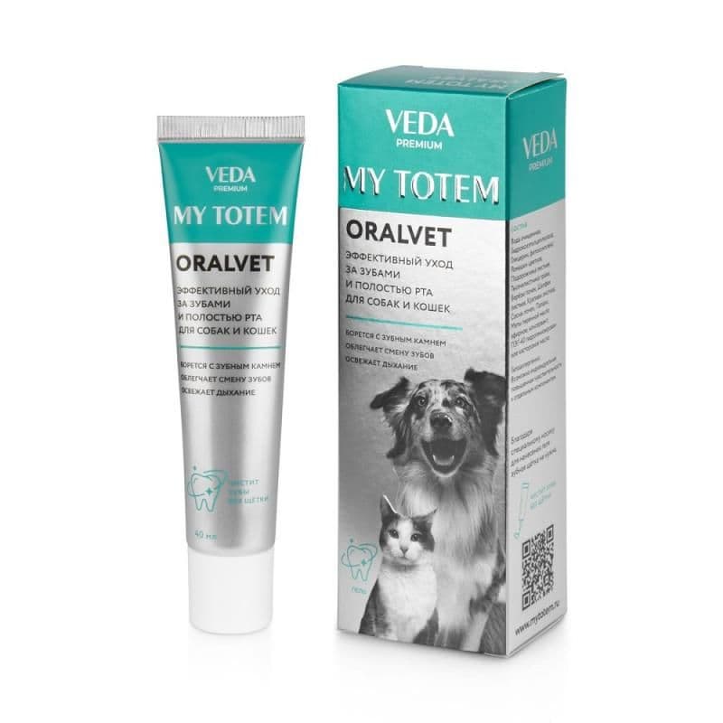 Зуб. гель MY ТОТЕМ ORALVET д/собак и кошек, 40 мл (до 05.2028)