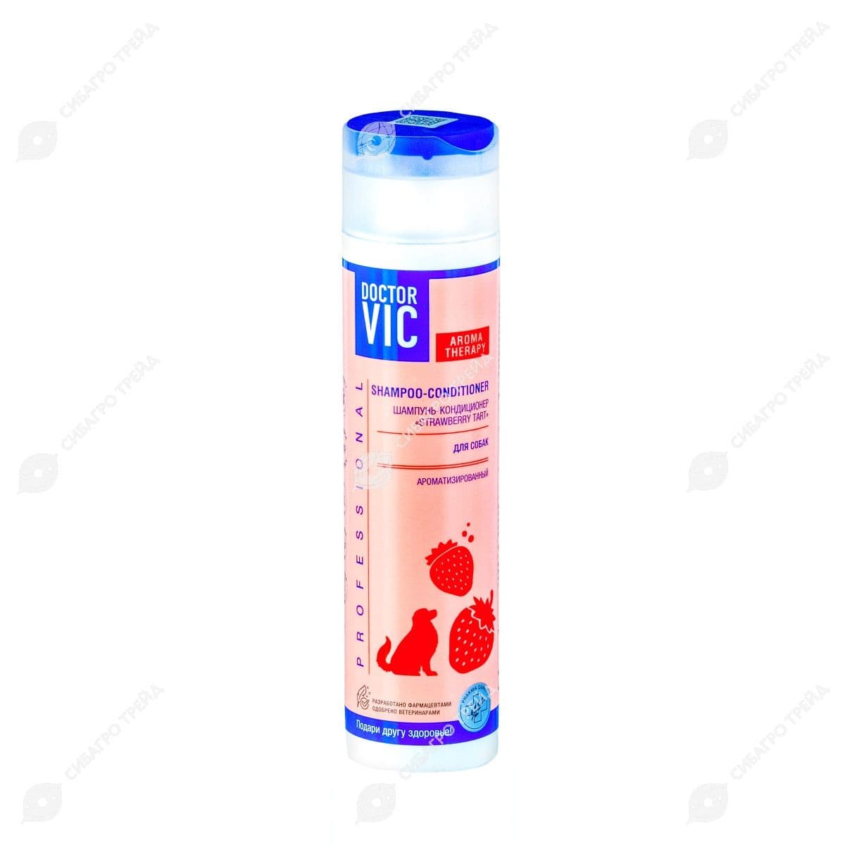 Шампунь-кондиционер DOCTOR VIC "Strawberry tart" для собак, фл. 250 мл