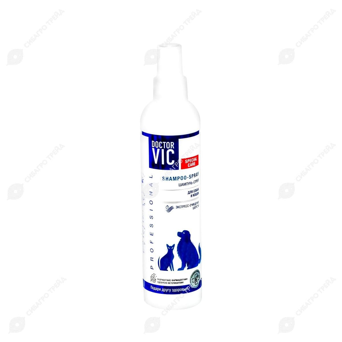 Шампунь-спрей DOCTOR VIC "Экспресс очищение шерсти" для собак и кошек, фл. 250 мл