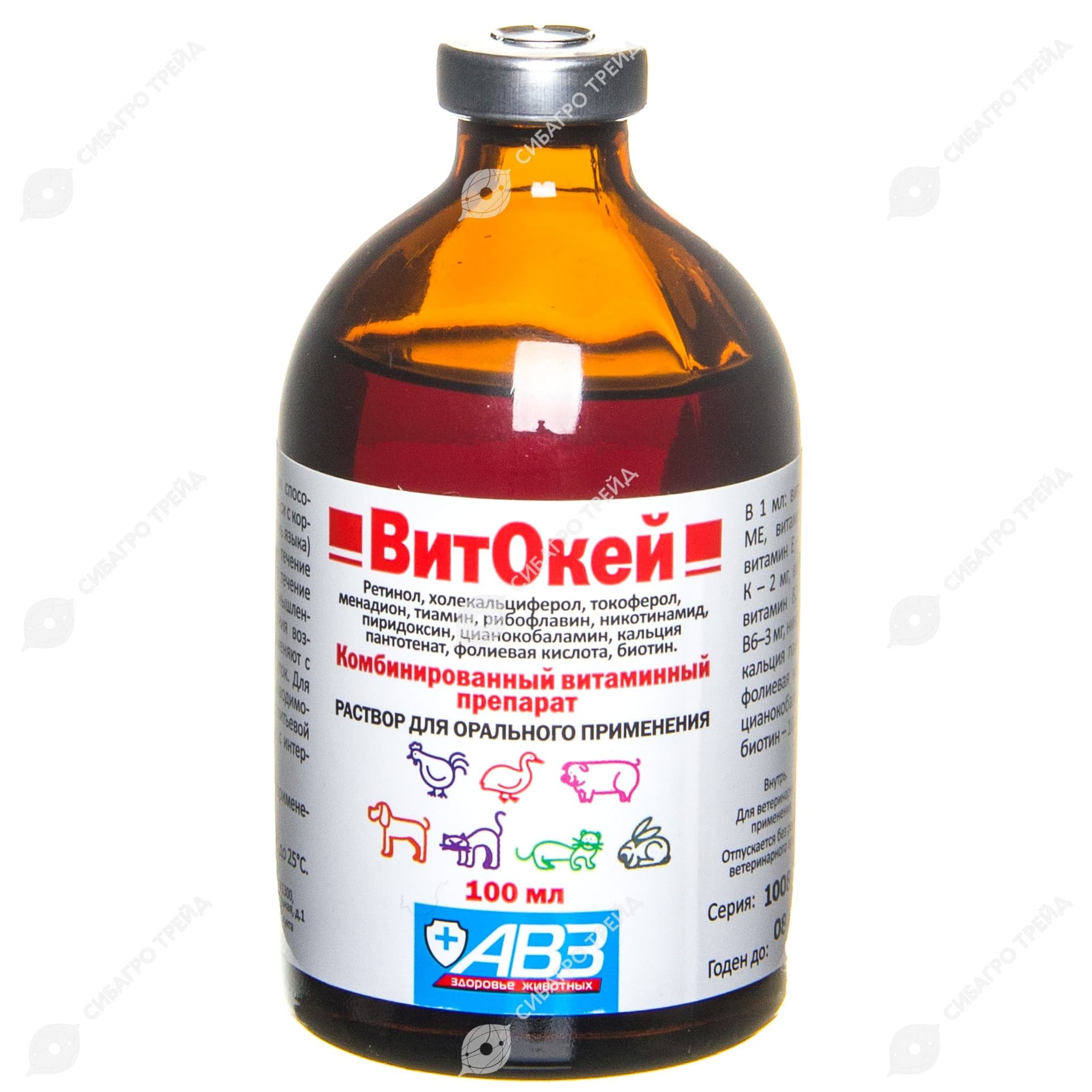 ВитОкей раствор для орального применения для животных, 100мл