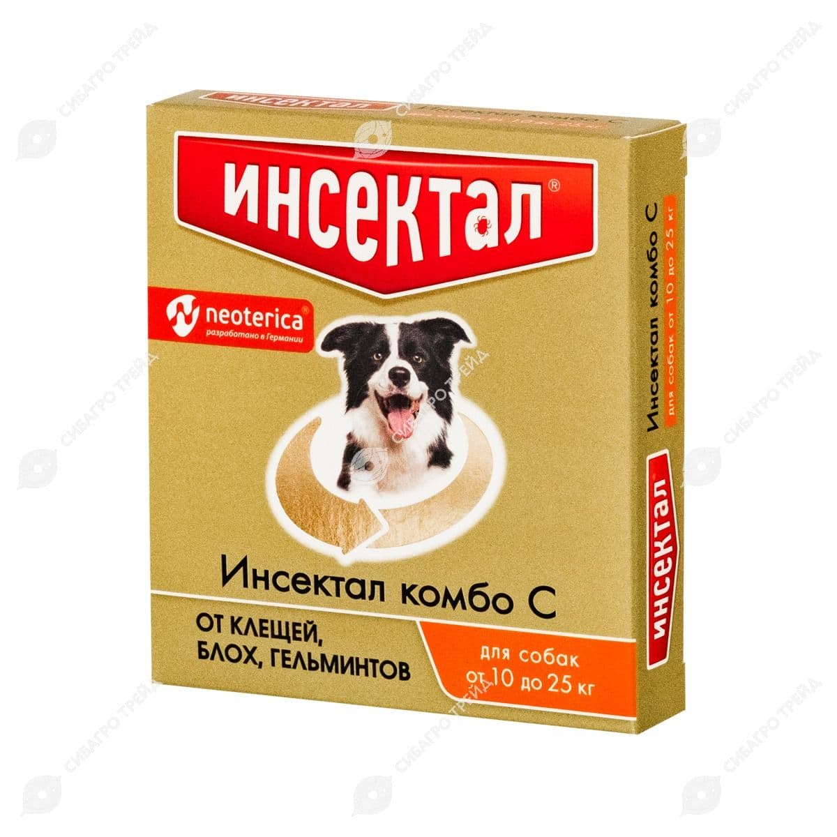 Капли на холку Инсектал Комбо д/собак 10-25кг (до 02.2029)