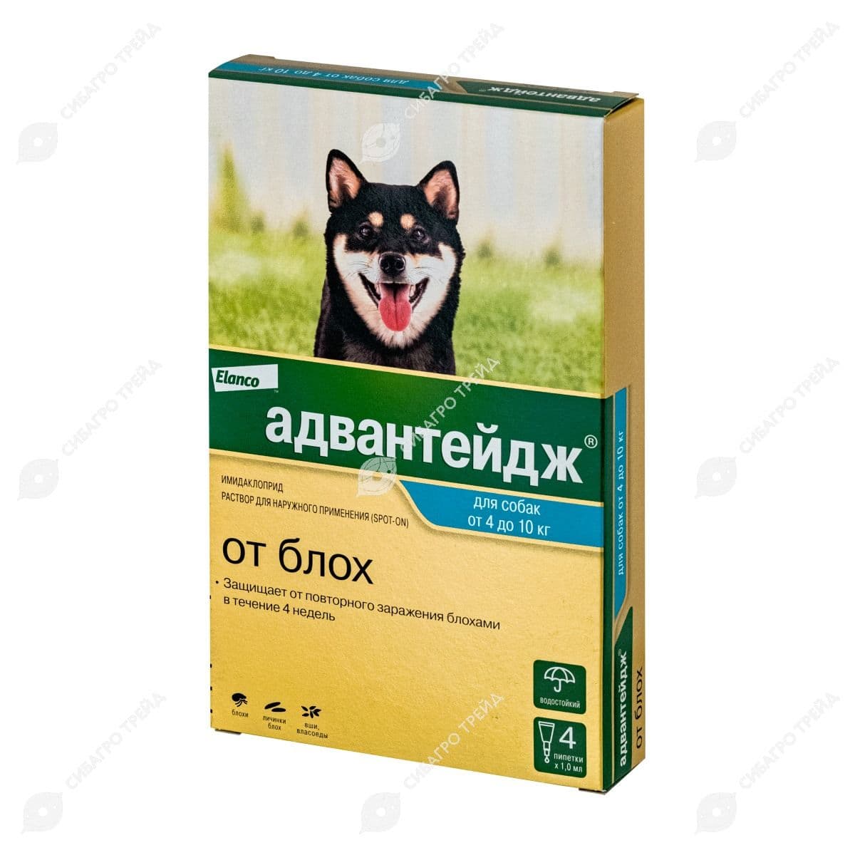 Адвантейдж для собак от 4 - 10 кг уп.4 пипетки (до 09.2029)