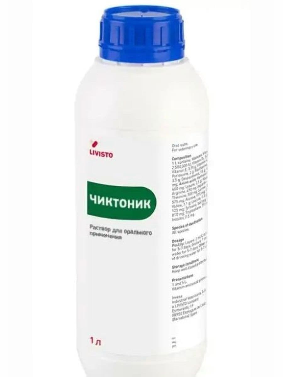 Чиктоник витаминно-аминокислотный комплекс для животных, 1 л