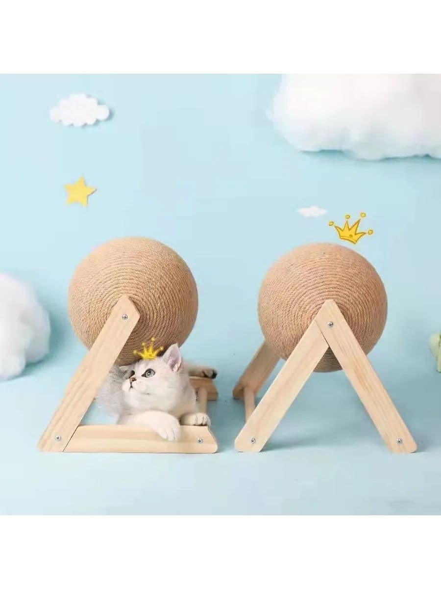 Когтеточка для кошек с игрушкой 23*21*20см
