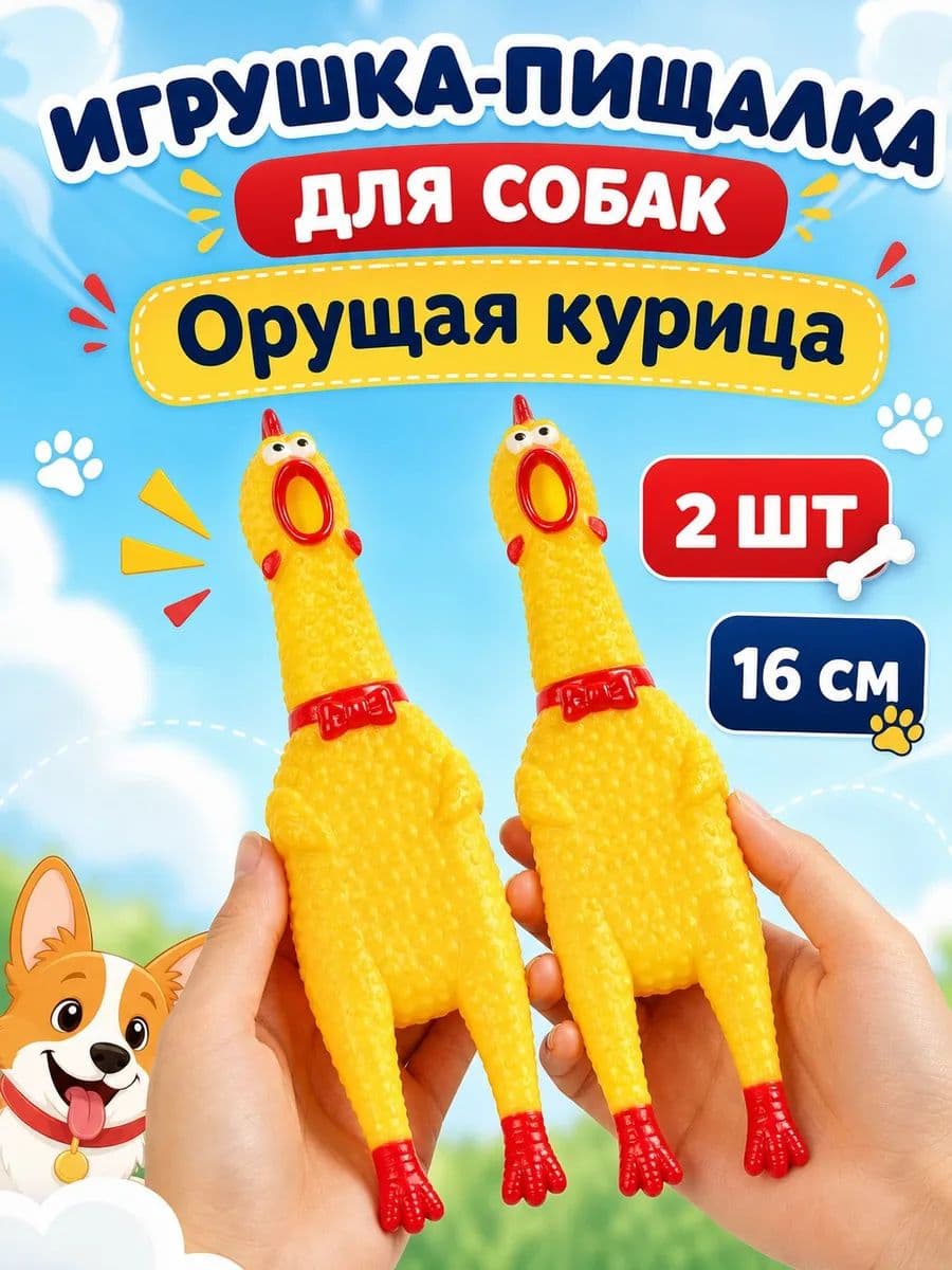 Игрушка-пищалка для собак 29х12см Слон