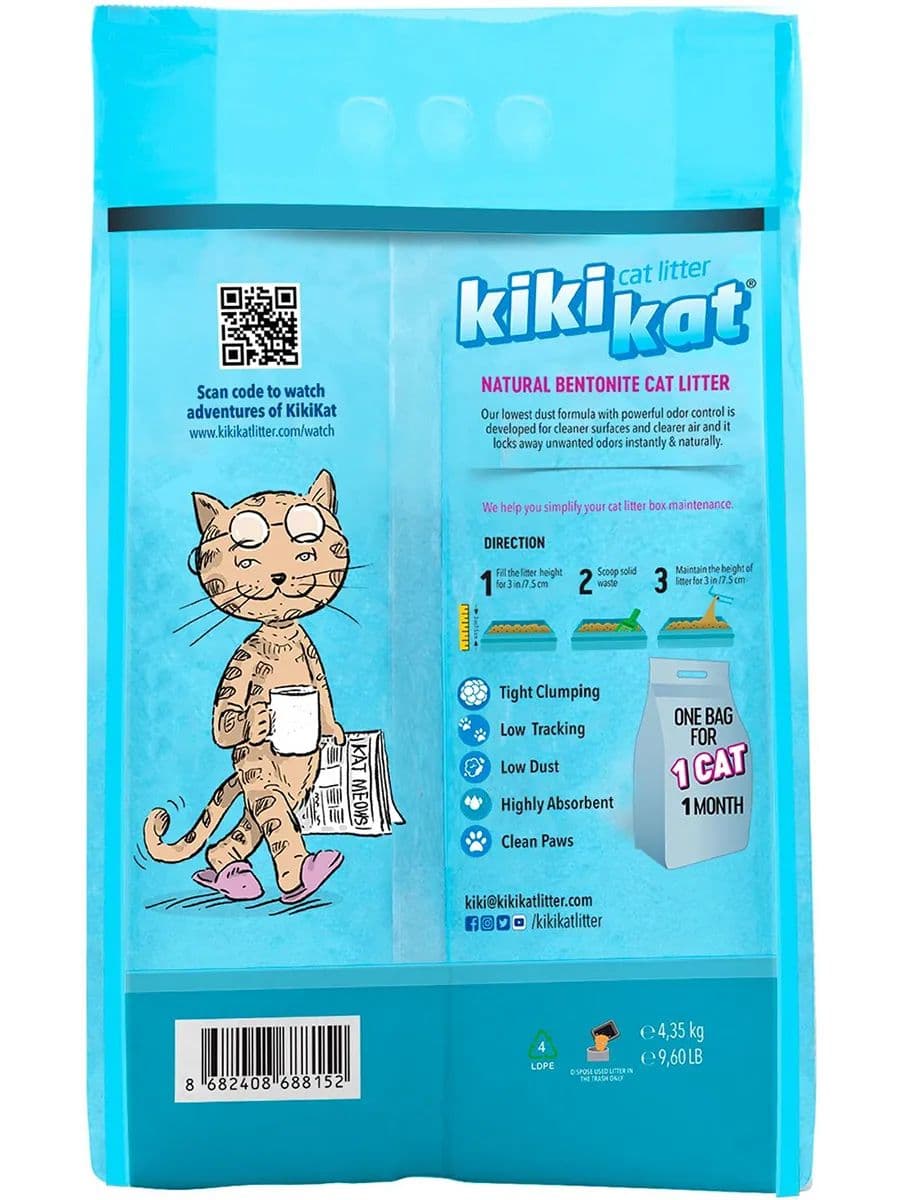 Наполнитель для кошачьего туалета Fresh Свежесть комкующийся, аромат мята, 5 л