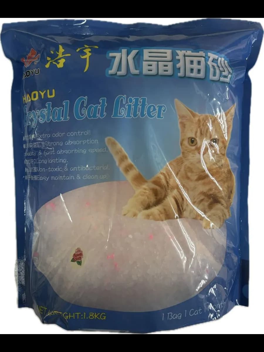 Наполнитель для кошачьего туалета Crystal Cat силикагелевый, аромат цветочный, 1,8 кг