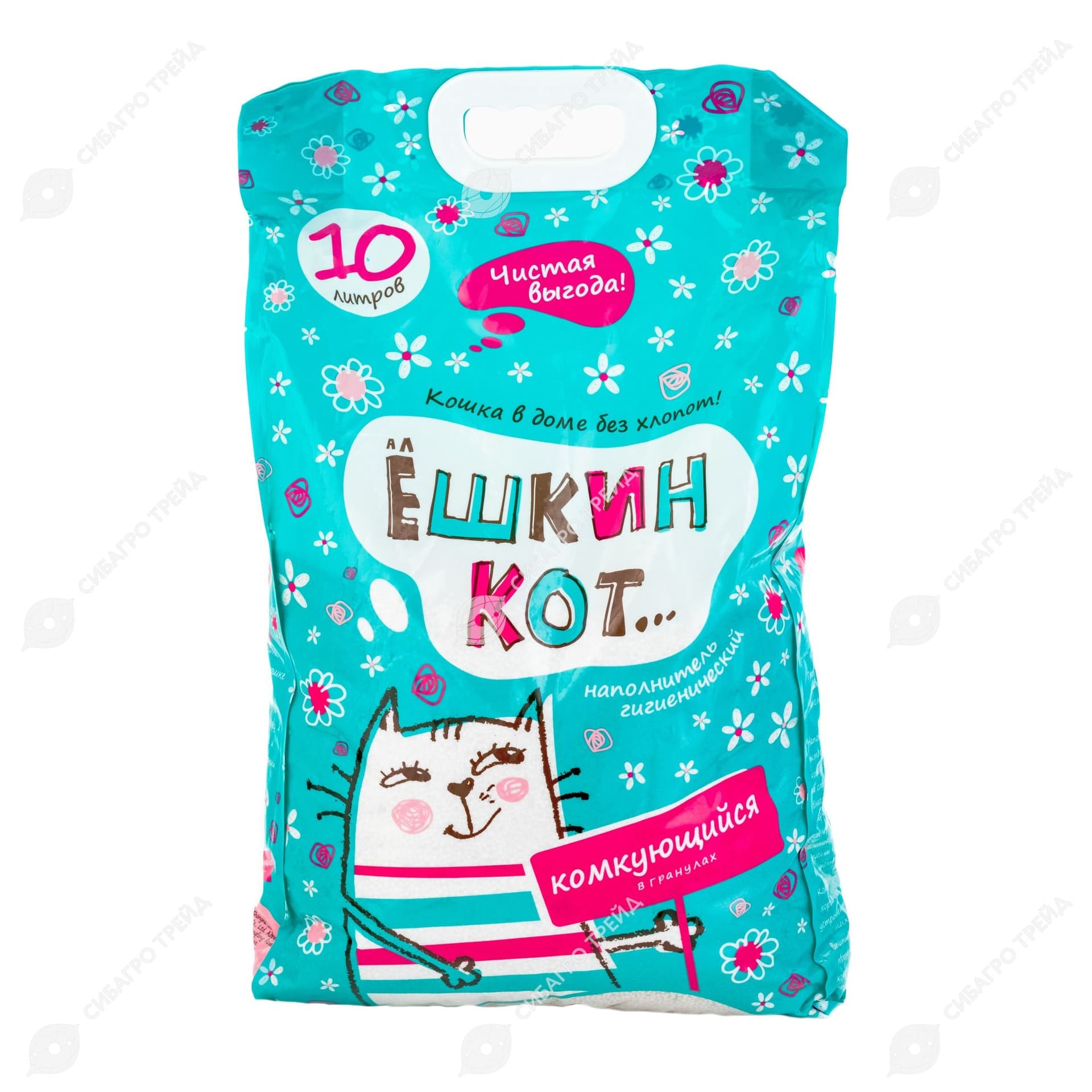 Наполнитель для кошачьего туалета алЁшкин Кот комкующийся, 10 л