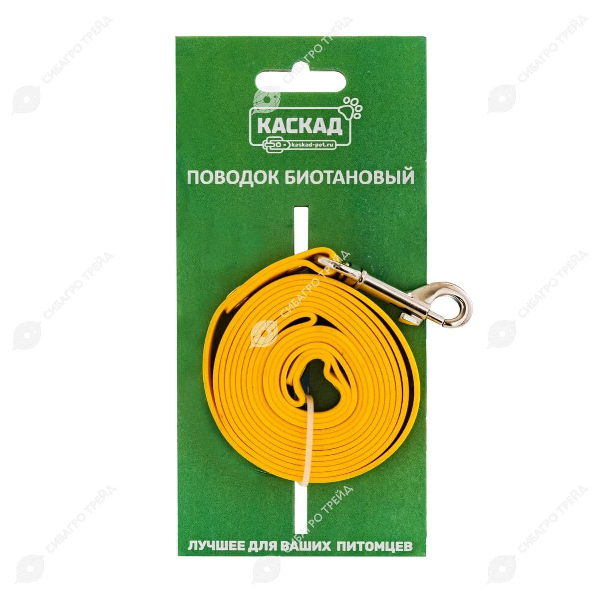 Поводок из Биотана, 15мм, длина 2м, Матовый, Жёлтый