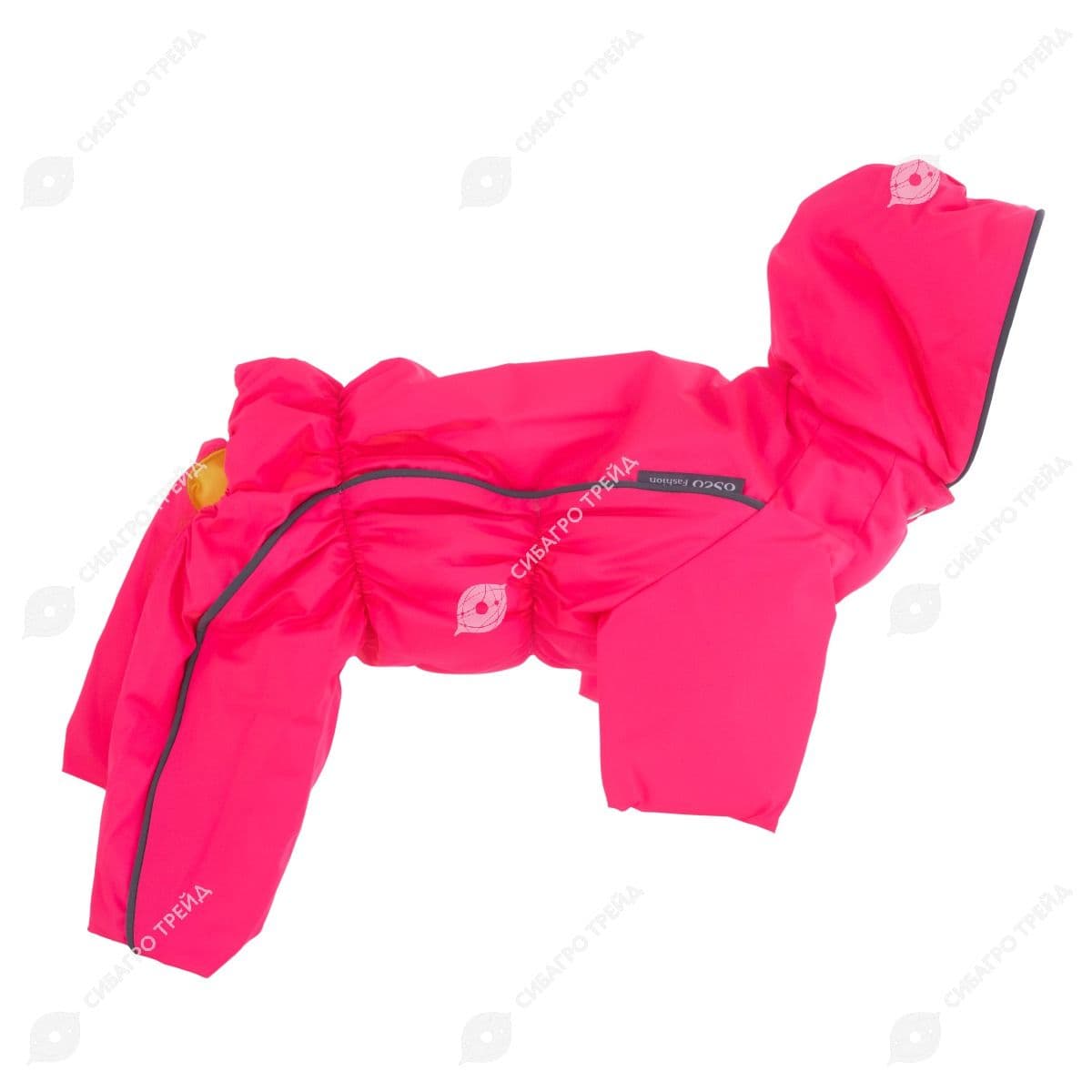 Комбинезон для собак на синтепоне 35, для девочек, неон/розовый