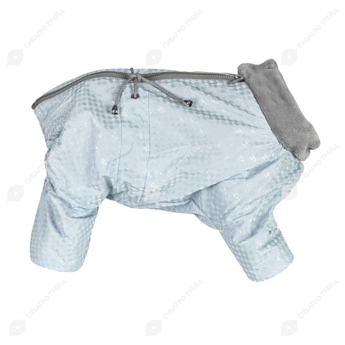 Комбинезон демисезонный для собак на меху OSSO Fashion, для мальчиков, жемчуг/голуб, размер 30 (длина спины 30 см)
