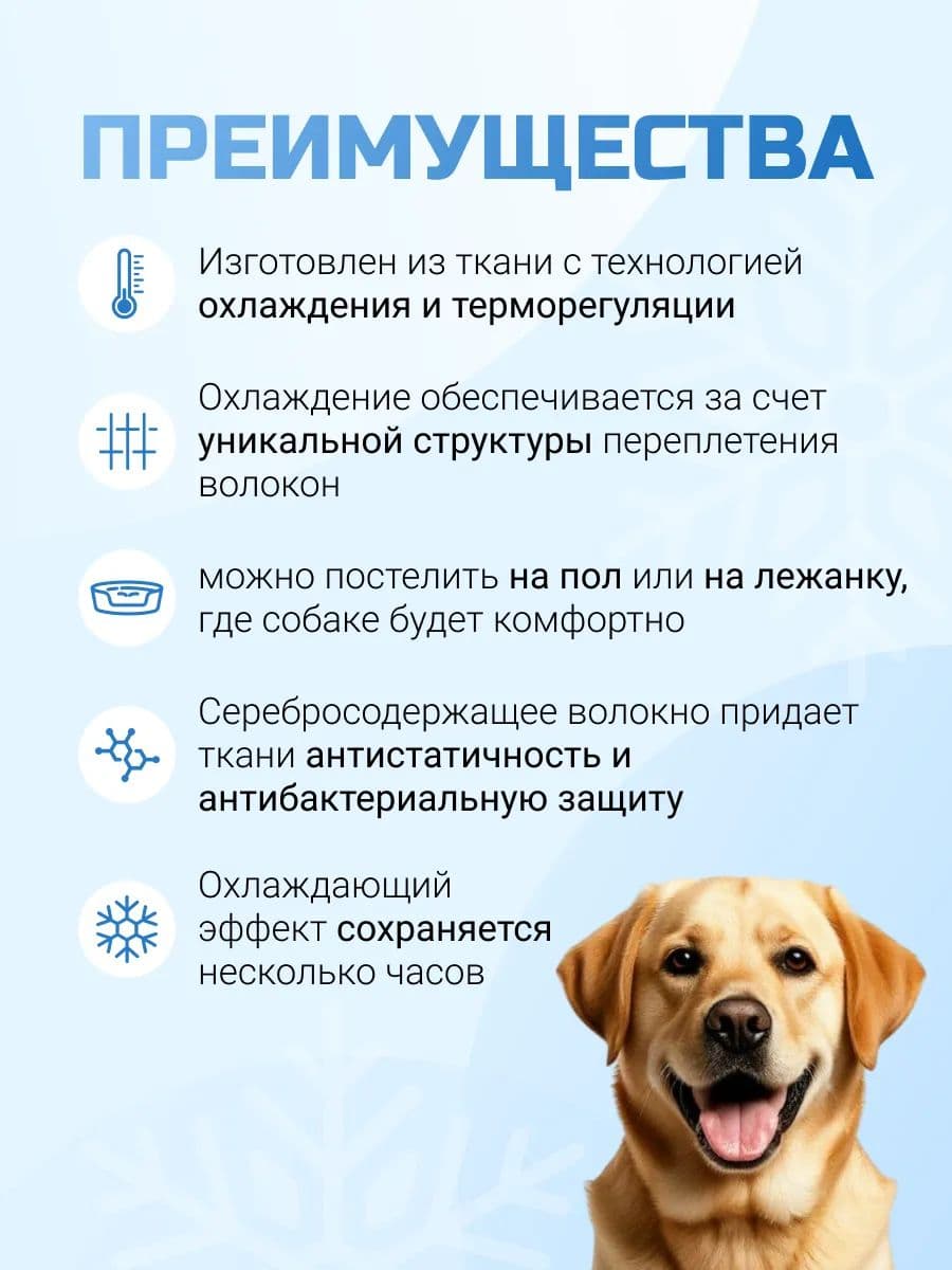 Коврик охлаждающий для собак OSSO Fashion 75*100 см