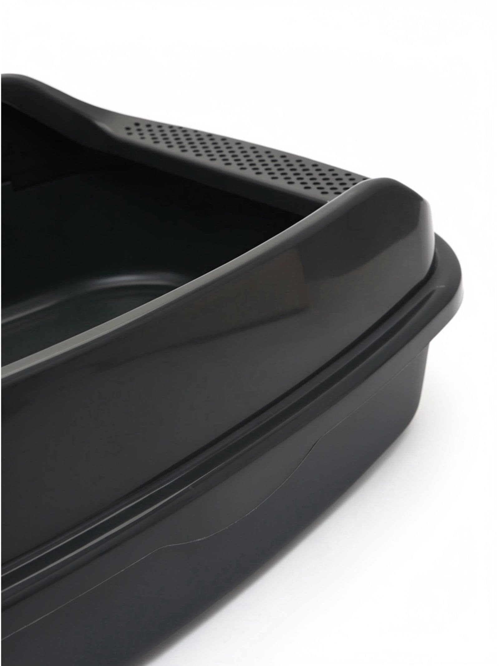 Лоток для кошек большой, с высоким бортом, XL 64x44x21 см, серый