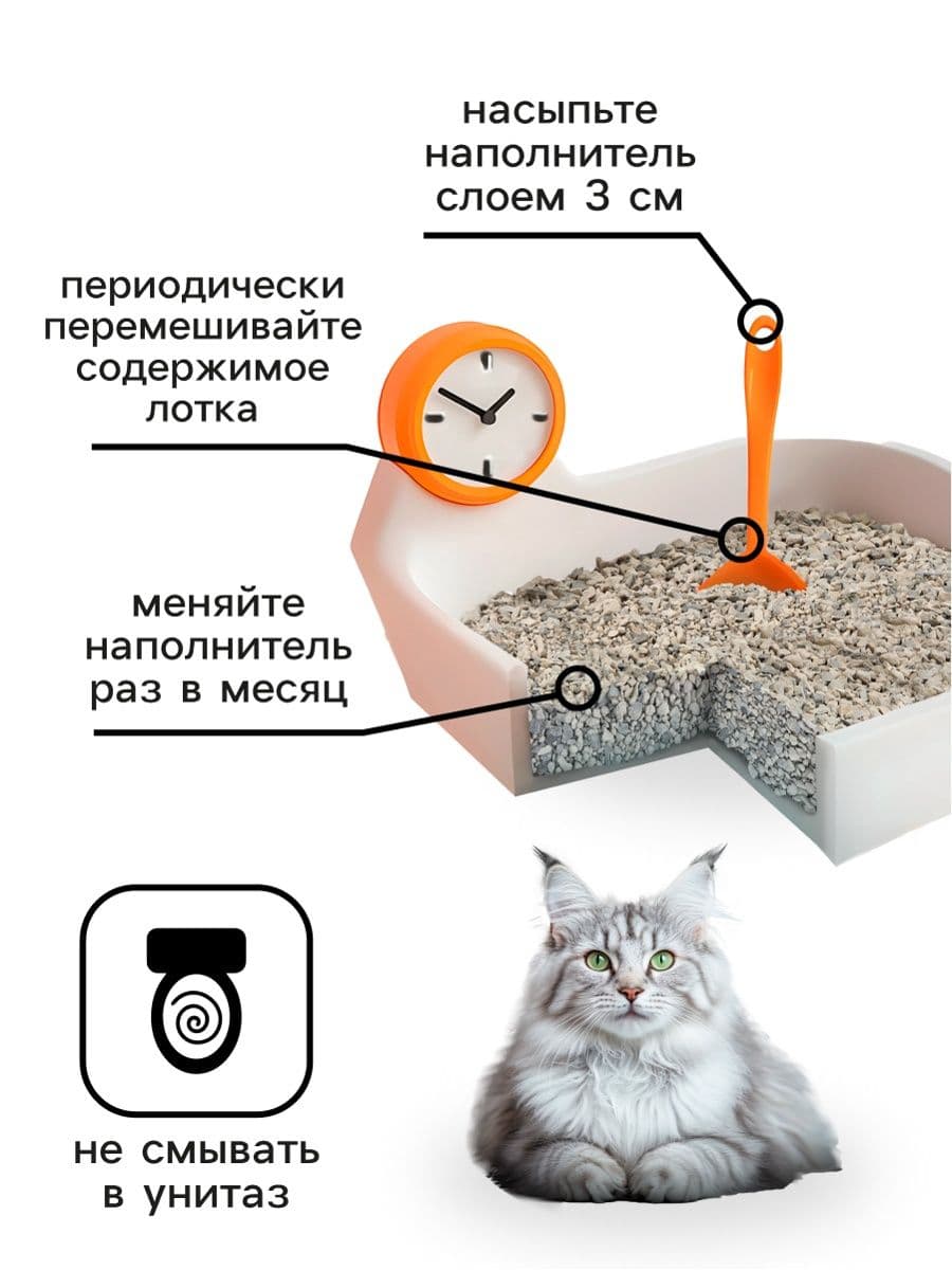 Наполнитель для кошачьего туалета, минеральный, впитывающий, 5,5 кг (10 л) / наполнитель для лотка