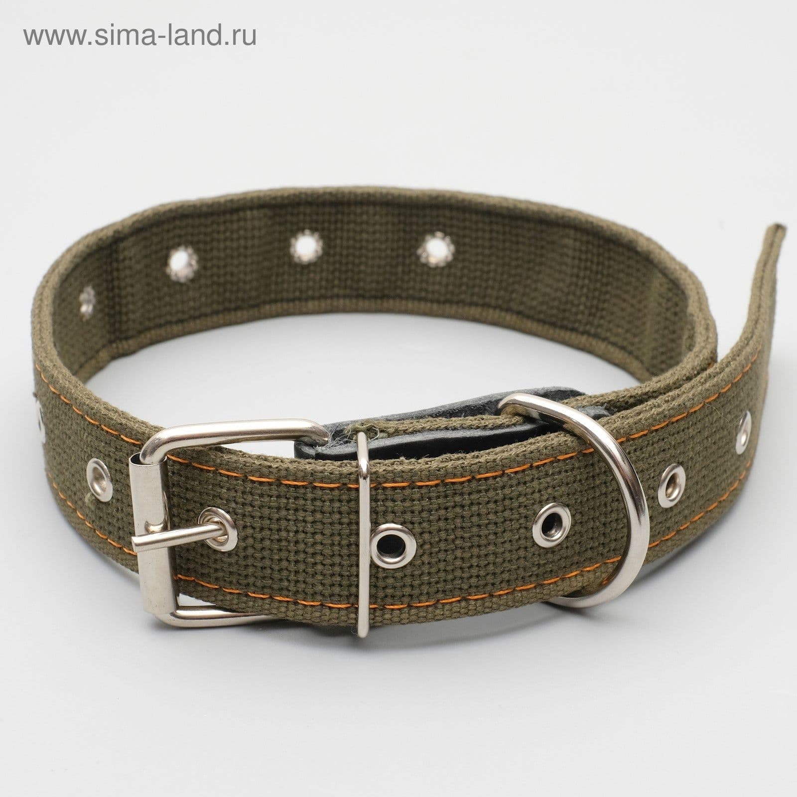 Ошейник для собаки брезентовый, безразмерный, ОШ 45-60 см
