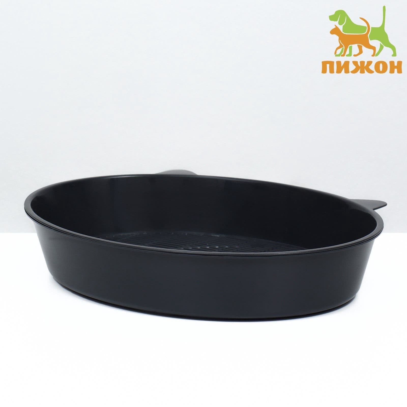 Лоток для кошек с сеткой Киса, серый