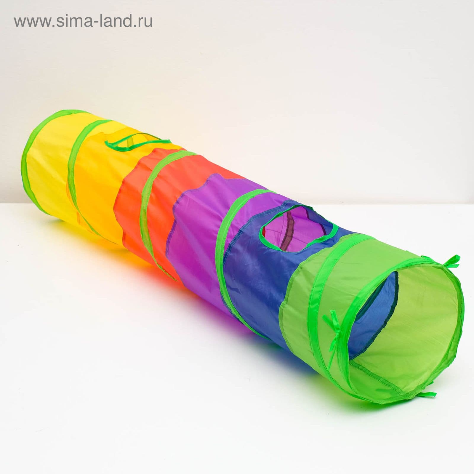 Туннель для кошек с игрушкой, 120 25 см, разноцветный