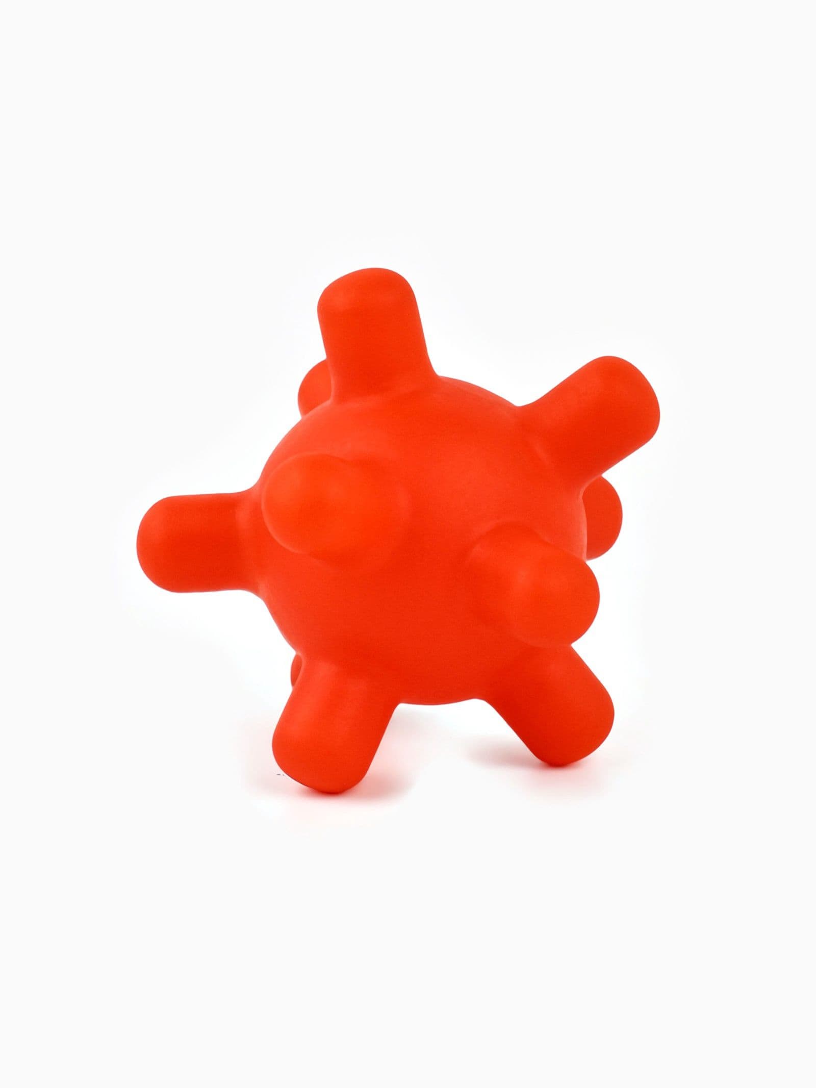Игрушка пищащая Мячик шипы 5 см, красная