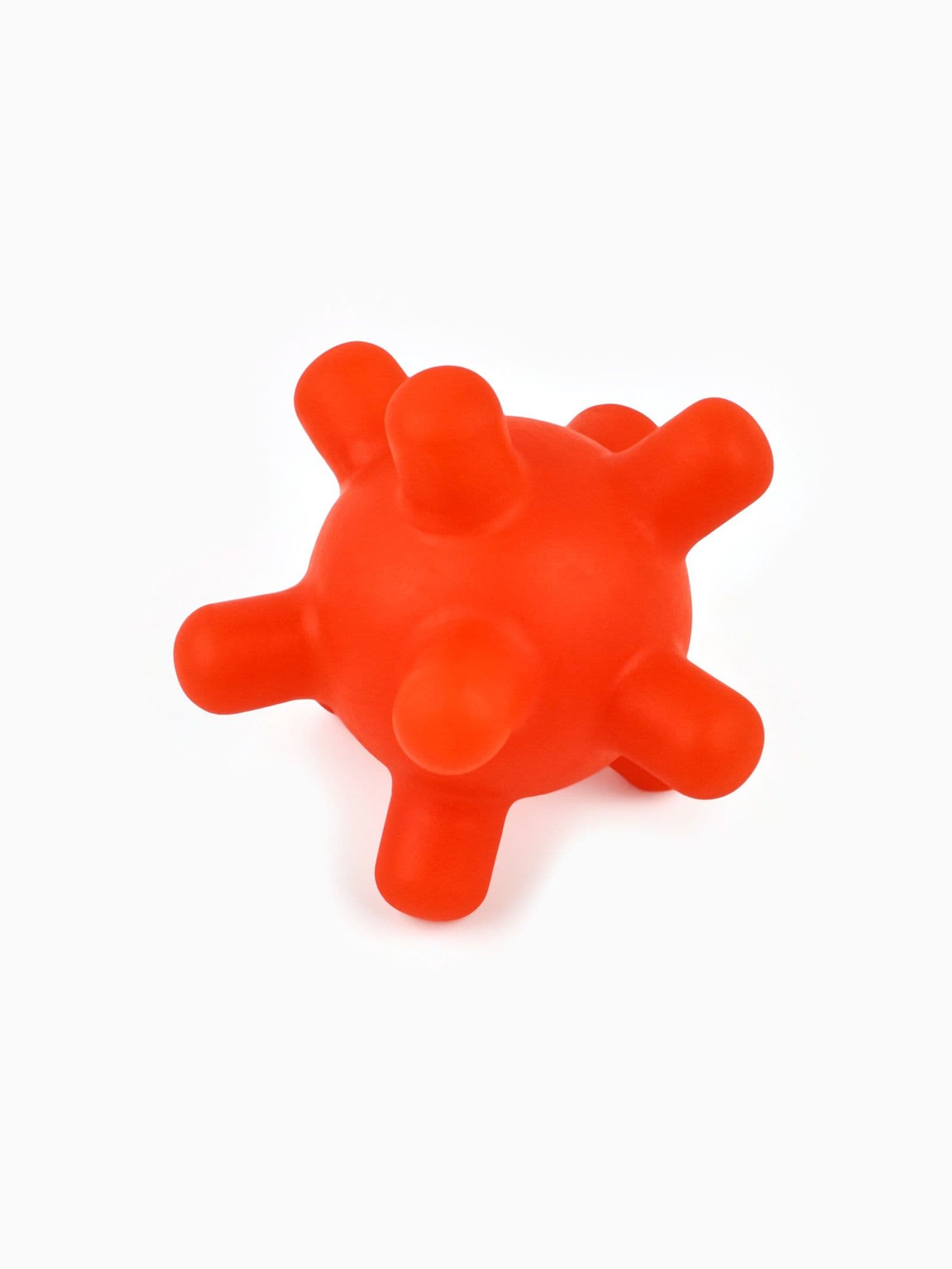 Игрушка пищащая Мячик шипы 5 см, красная