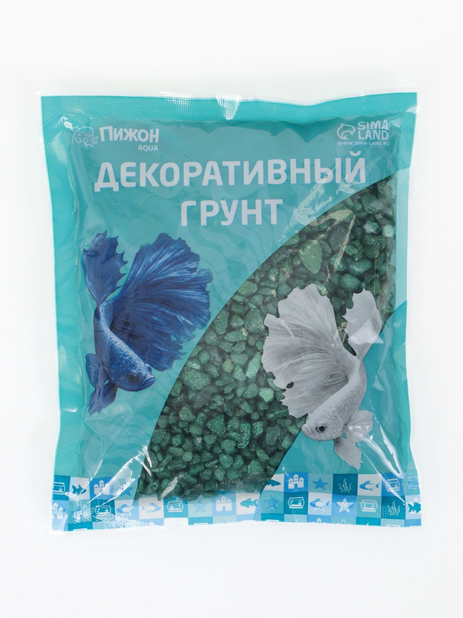 Мраморная крошка Пижон Аква , фр. 5-10 мм, малахит, 800 г