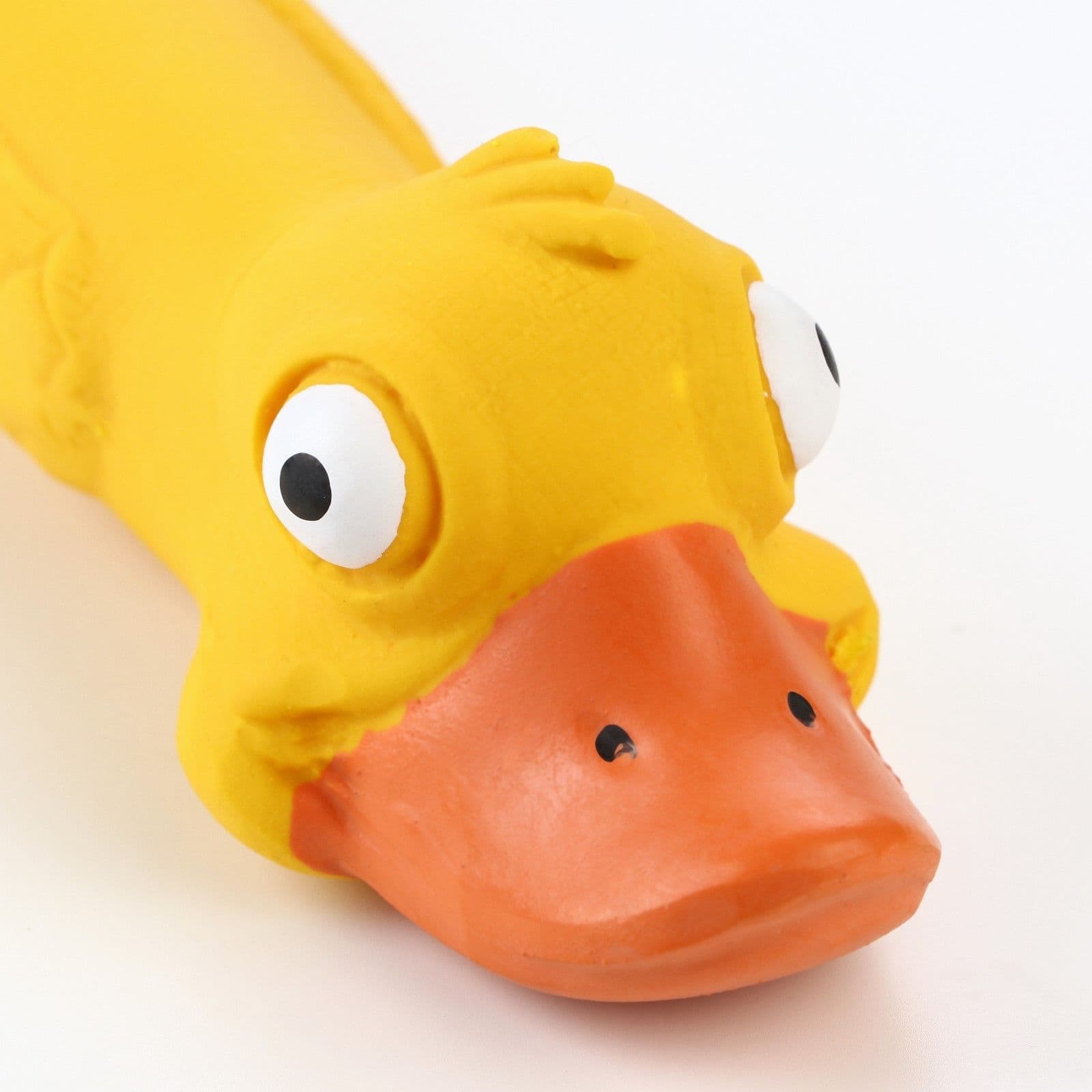 Игрушка пищащаядля собак из латекса "Утка", 27 см, жёлтая