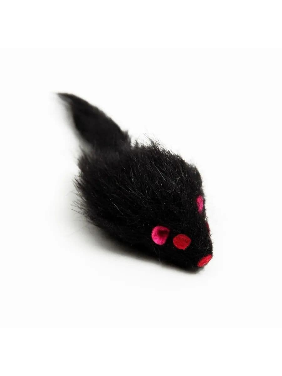 Игрушка для кошек Мышь малая, 5 см, чёрная
