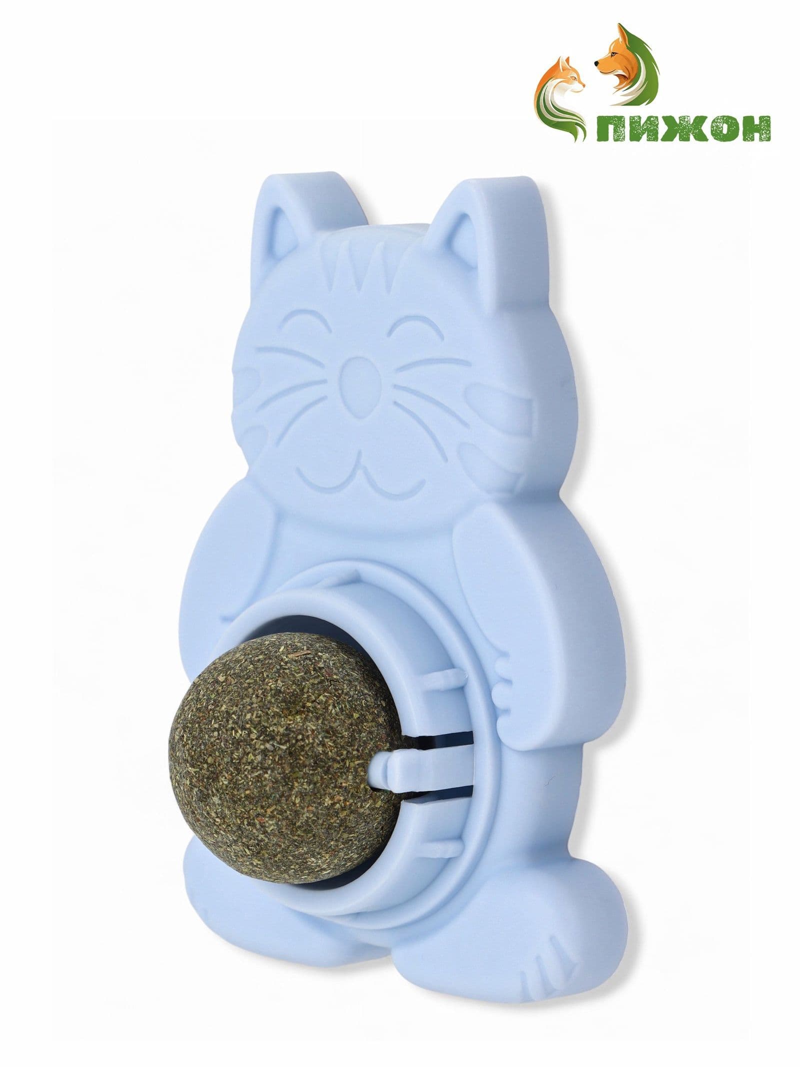 Игрушка для кошек из кошачьей мяты Большой Кот на основании, 4.5 6 6 см, микс цветов