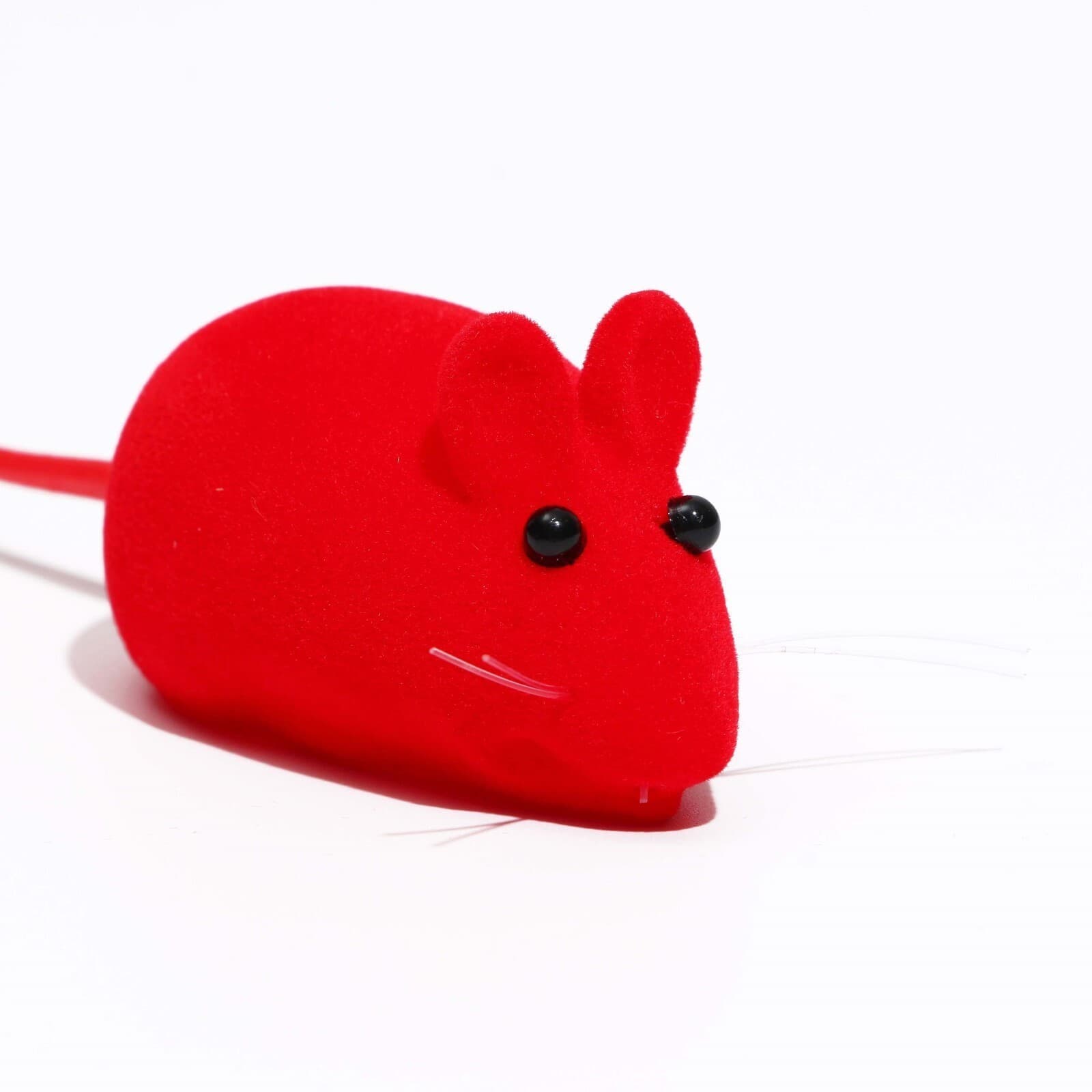 Игрушка для кошек мышь бархатная, 6 см