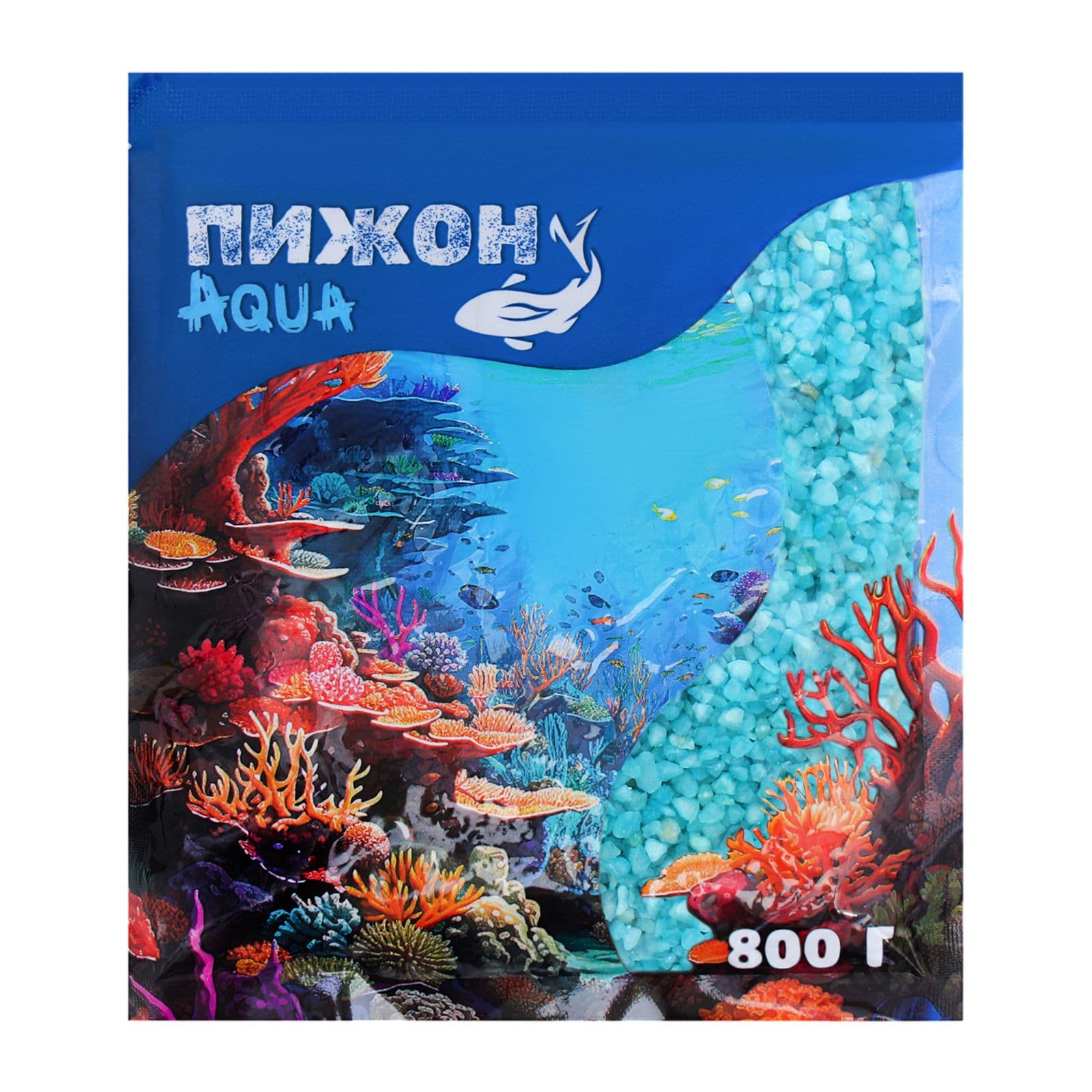 Мраморная крошка Пижон Аква , фр. 2-5 мм, бирюза, 800 г