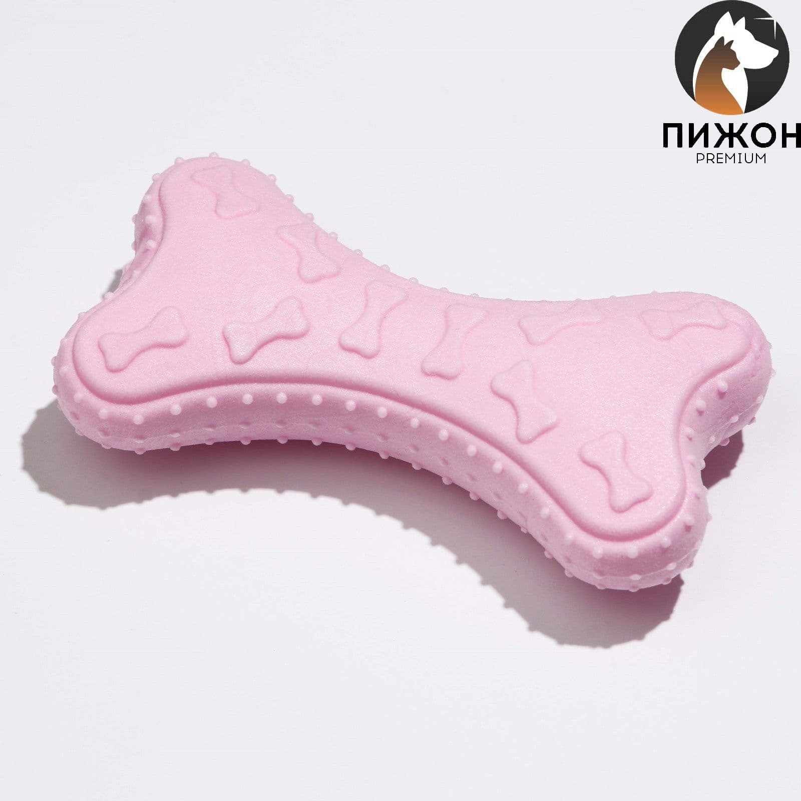Игрушка плавающая "Косточки" Пижон Premium, вспененный TPR, 10,5*5,5*2 см, розовая