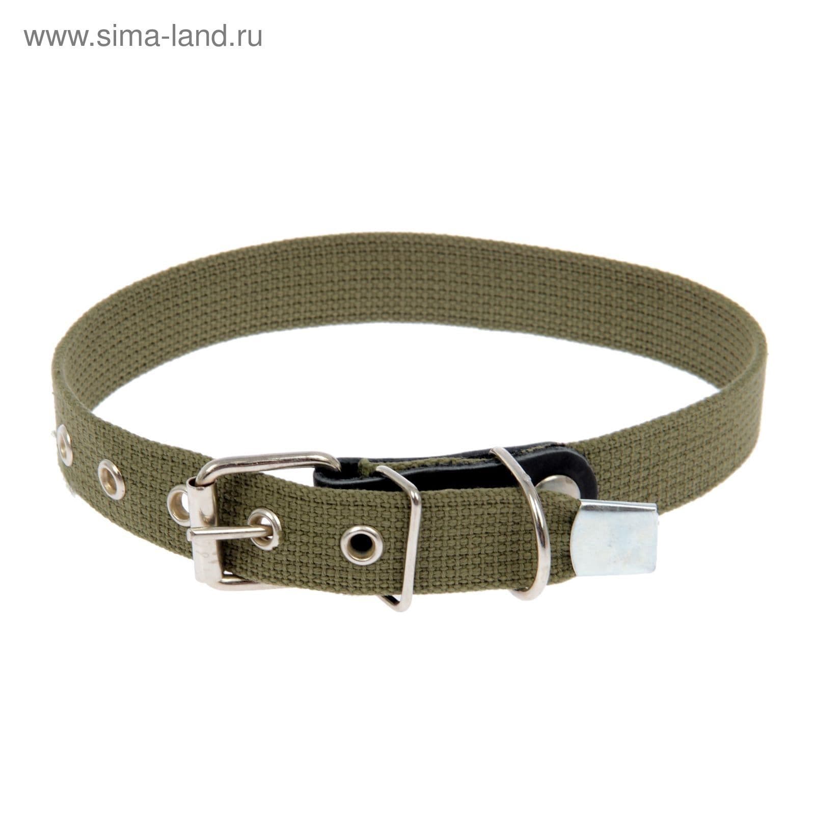 Ошейник для собак, брезентовый однослойный, ОШ 35-45 см