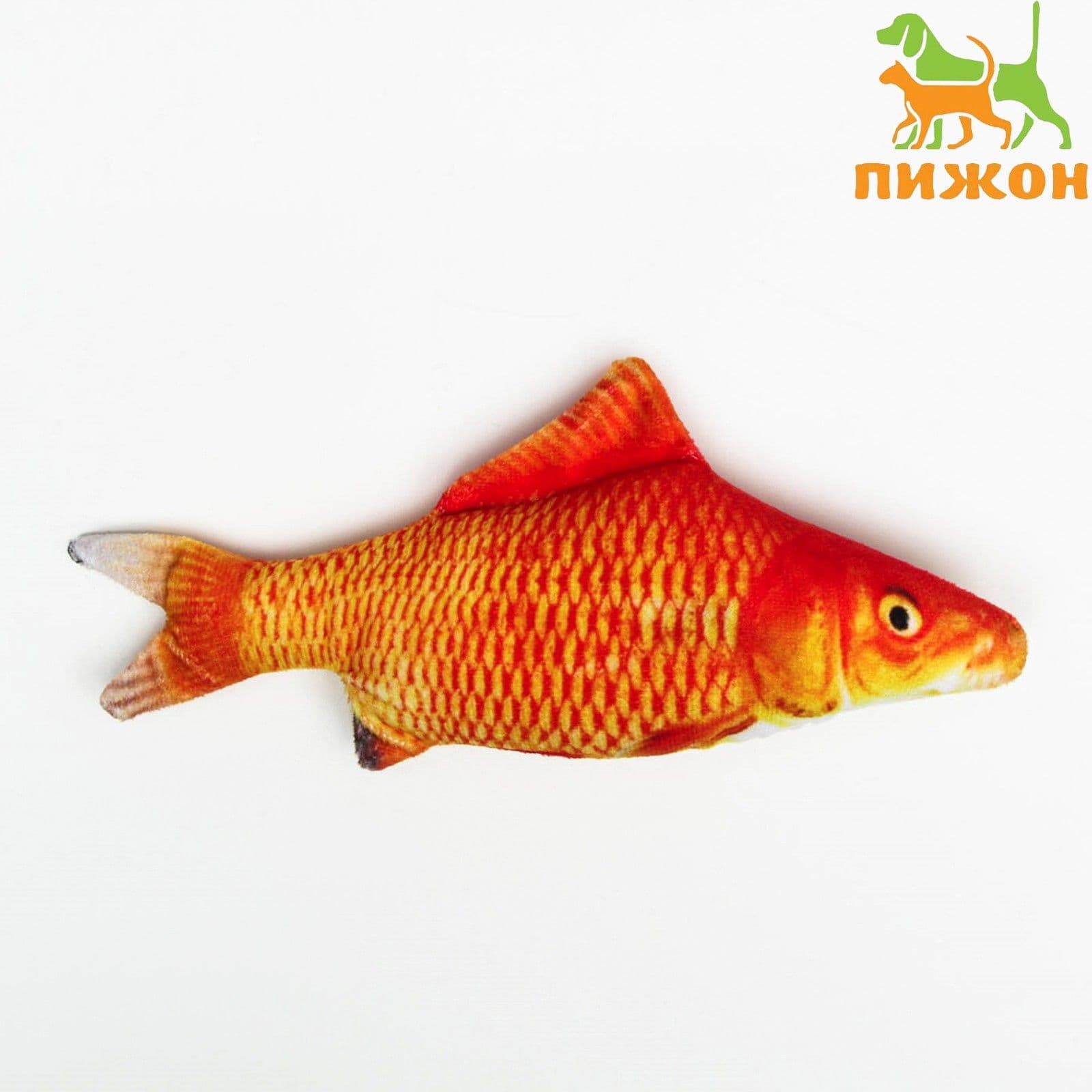 Мягкая игрушка рыба с кошачьей мятой, 20 см
