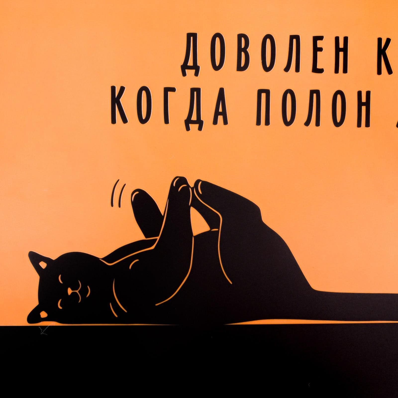 Коврик под миску для кошек, пластиковый, 43х28 см