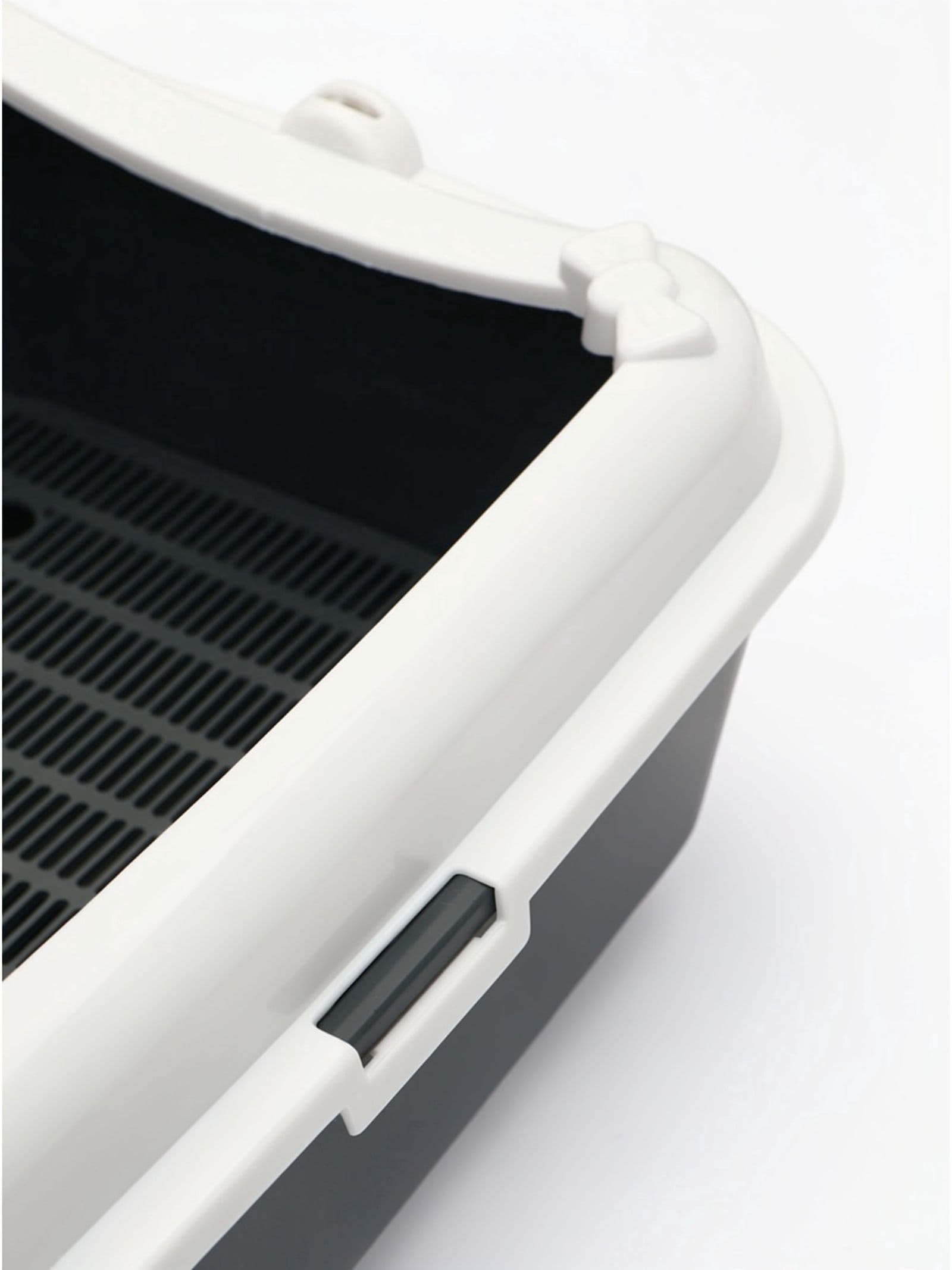 Лоток для кошек с сеткой и бортом / лоток с совком, 30x39 см, серый