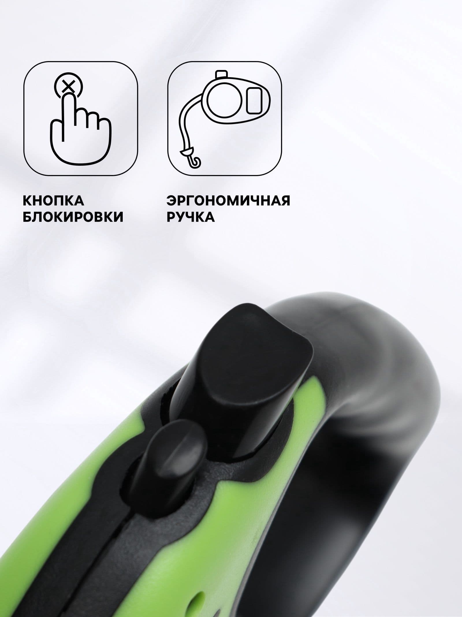 Поводок рулетка для собак средних пород, 5 м, эргономичная, с карабином для ошейника или шлейки, до 15 кг зеленый