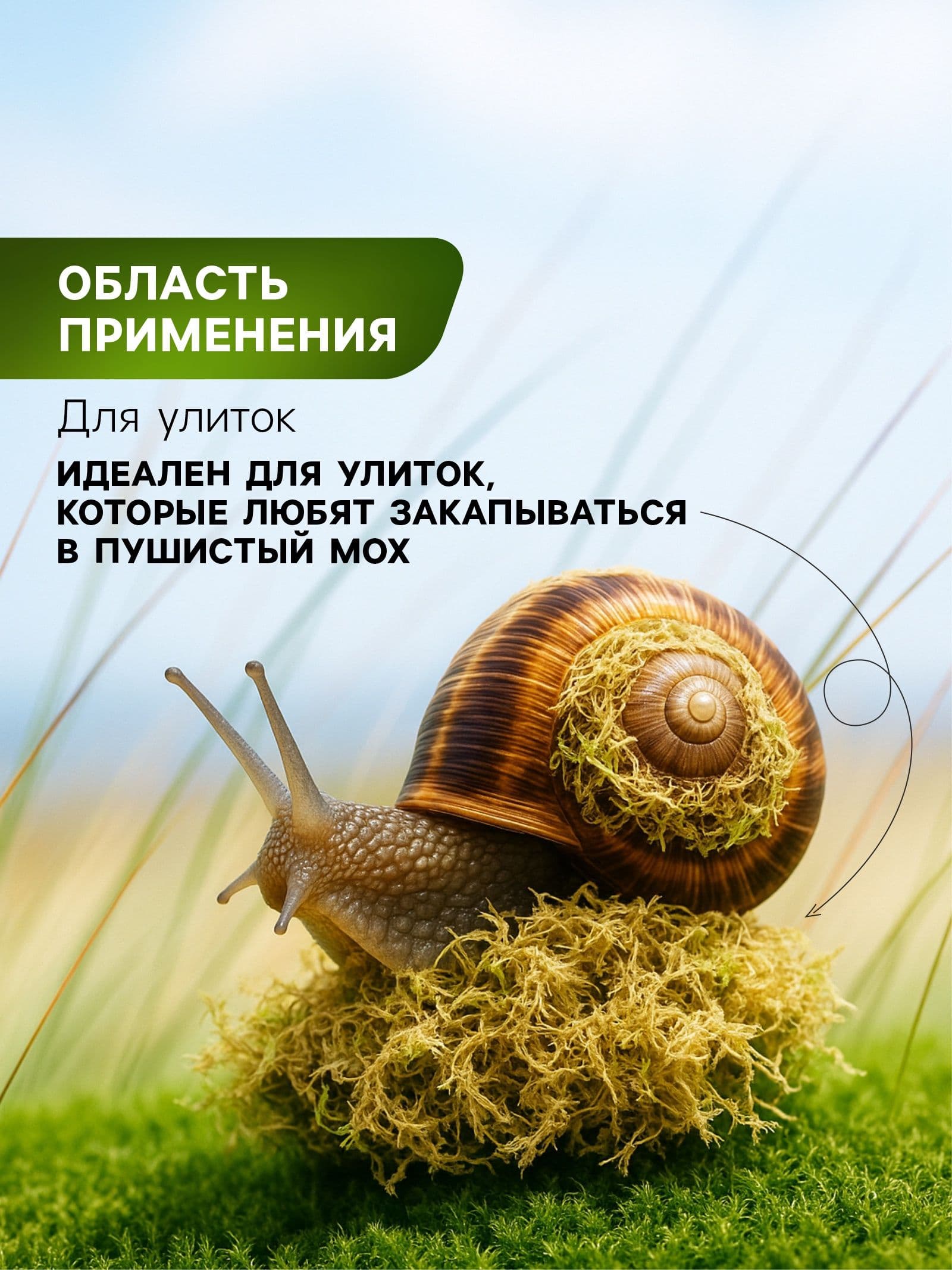Мох сфагнум для террариумов "Рецепты дедушки Никиты" 1 л