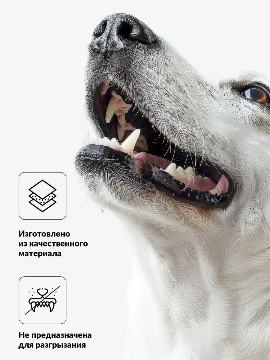 Игрушка пищащая Мяч Футбол для собак, 6,2 см, синяя