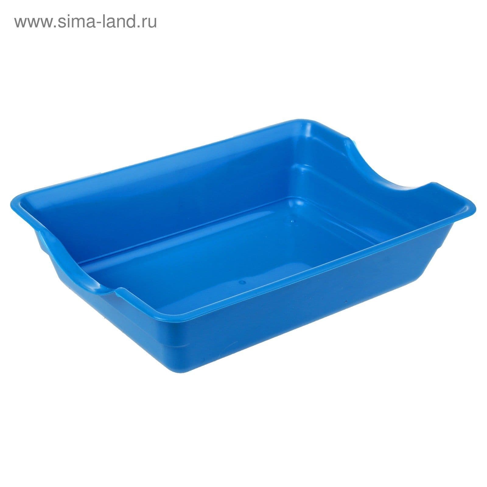 Туалет глубокий, без сетки, 36*26*9 см, синий микс