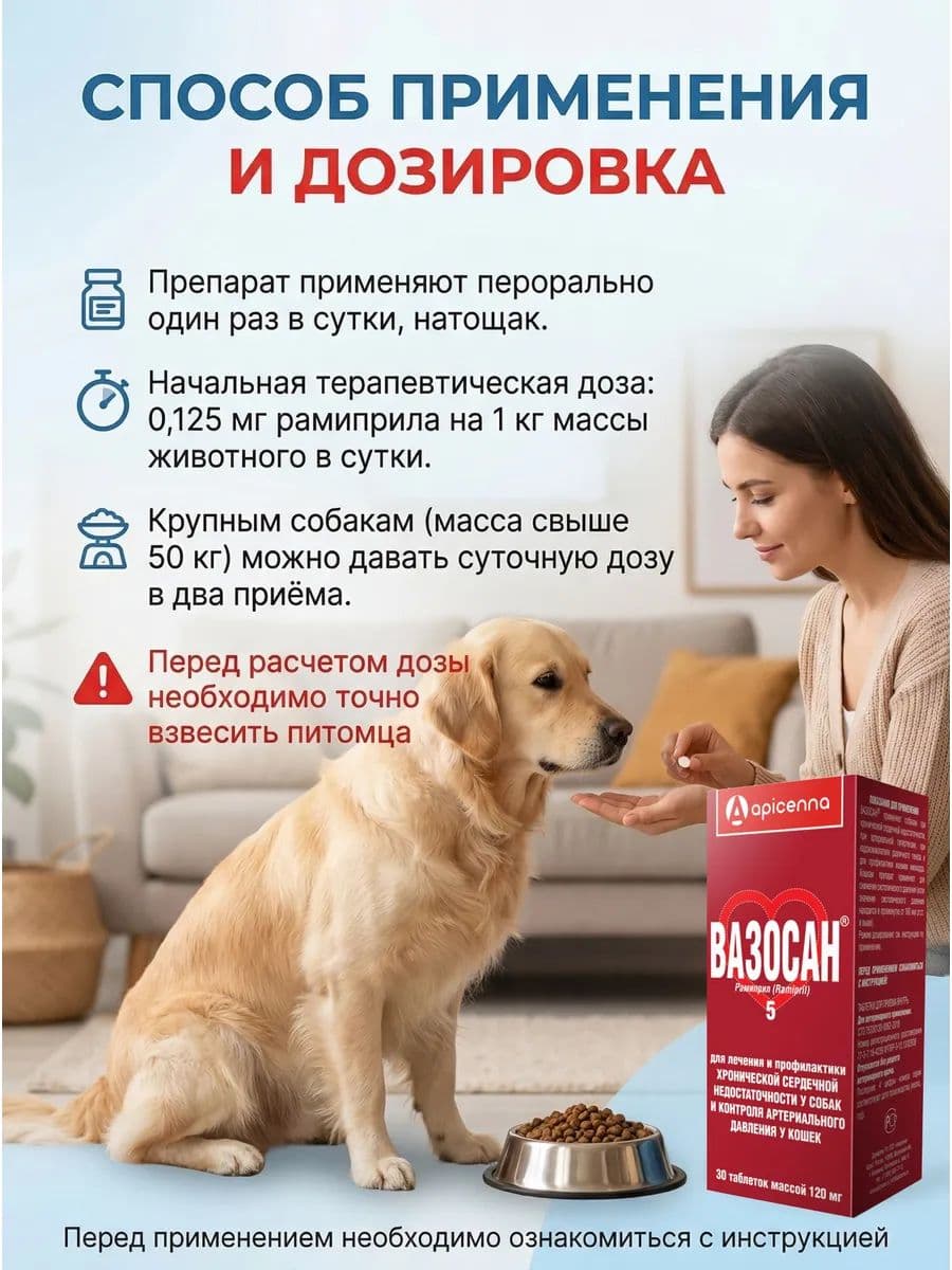 Вазосан 5мг для собак