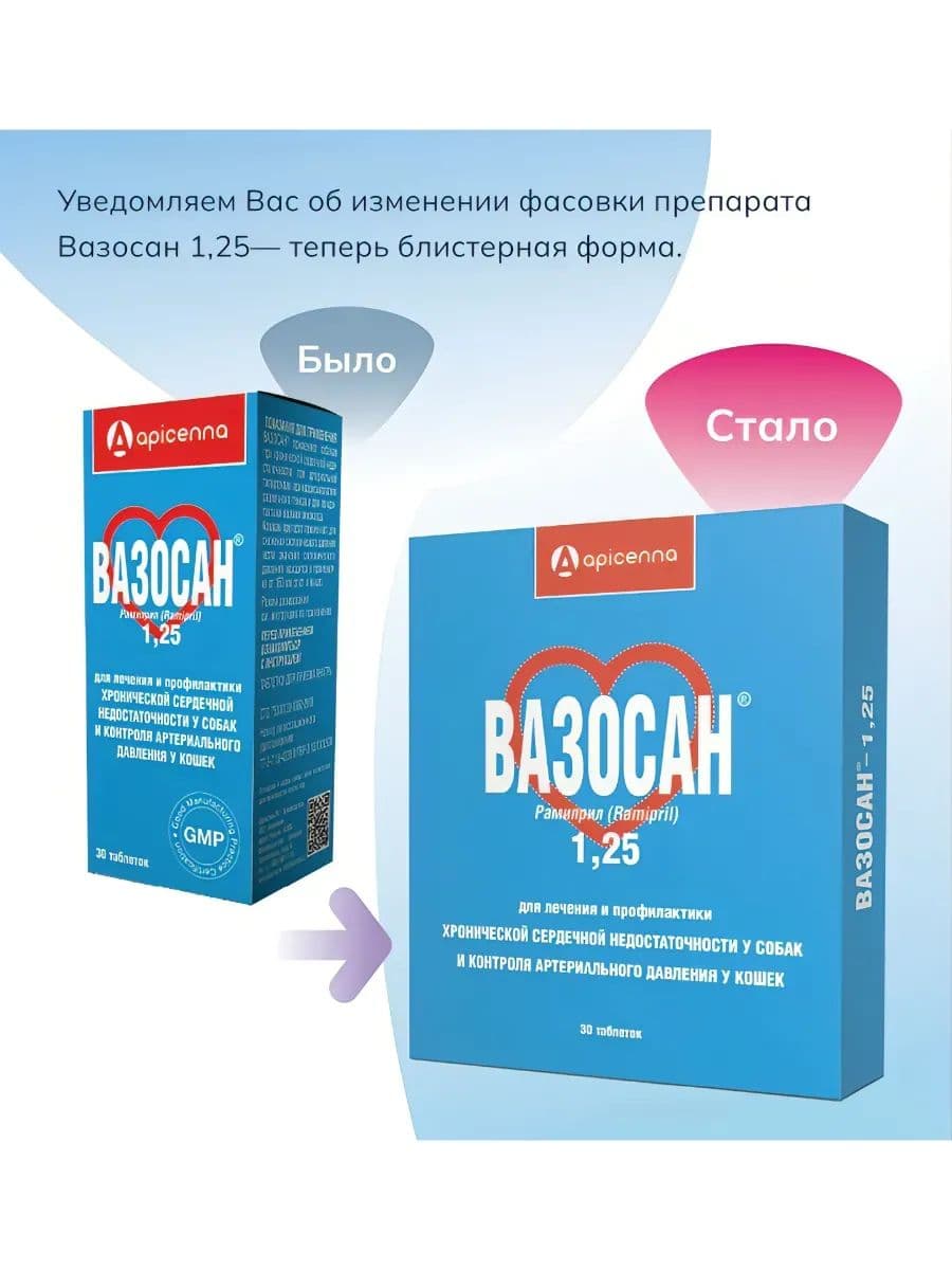 Вазосан 1,25мг для собак