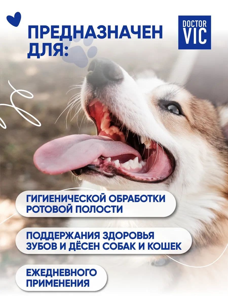Зуб. спрей DOCTOR VIC для чистки зубов и свежести дыхания собак и кошек, фл. 100 мл