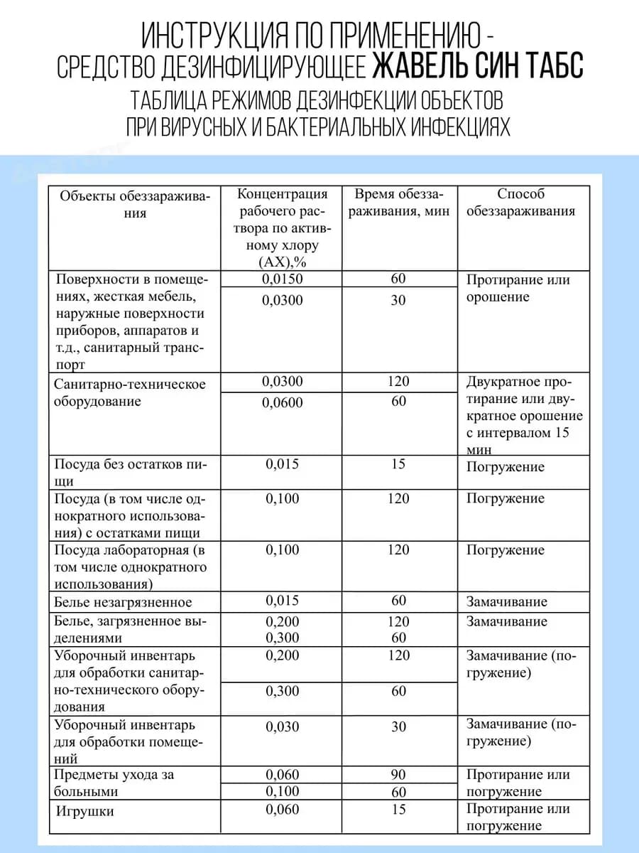 Жавель Син табс, 300 шт