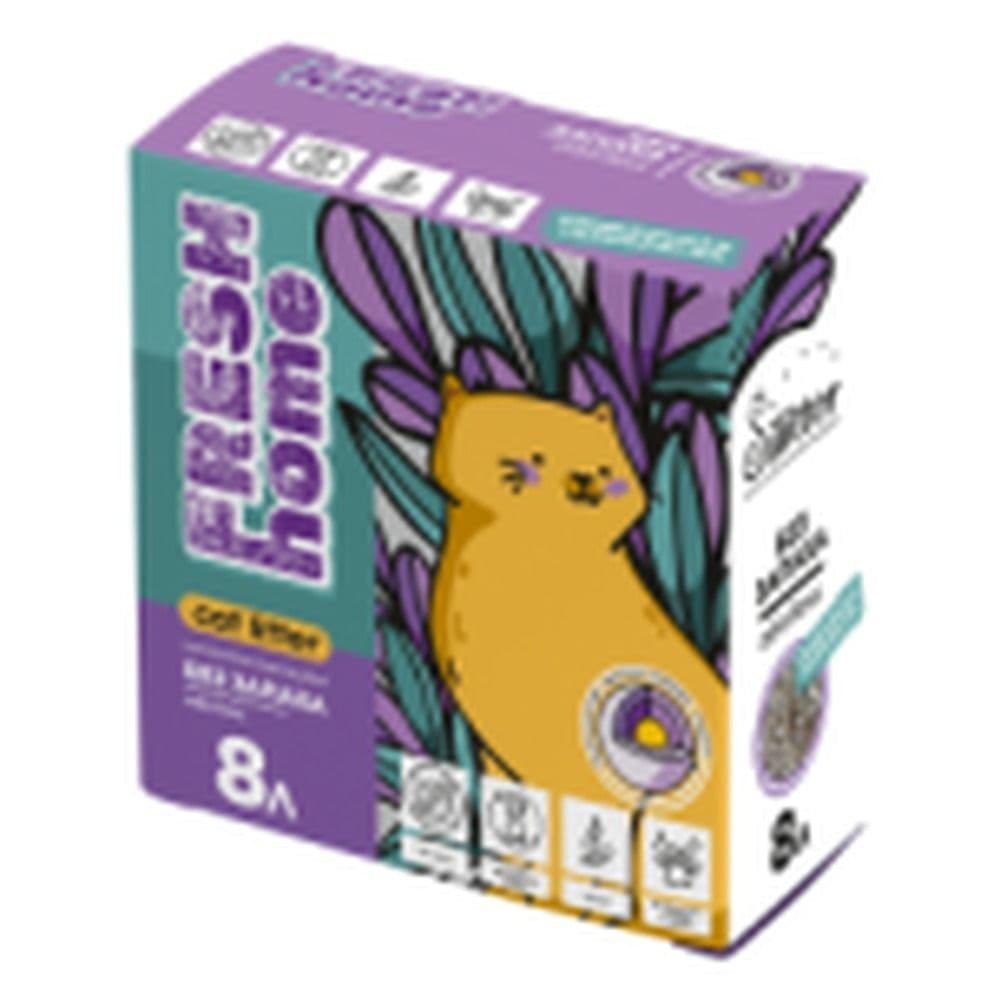 Наполнитель для кошачьего туалета Силиттер FRESH HOME комкующийся 8 л без запаха