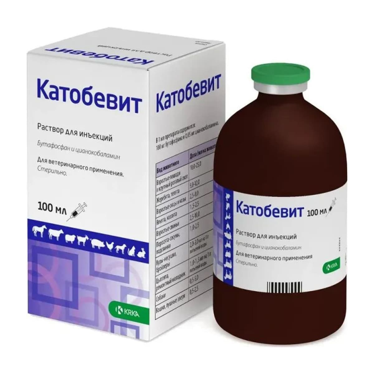 Катобевит витамины для животных р-р д/инъекций 10% 100мл