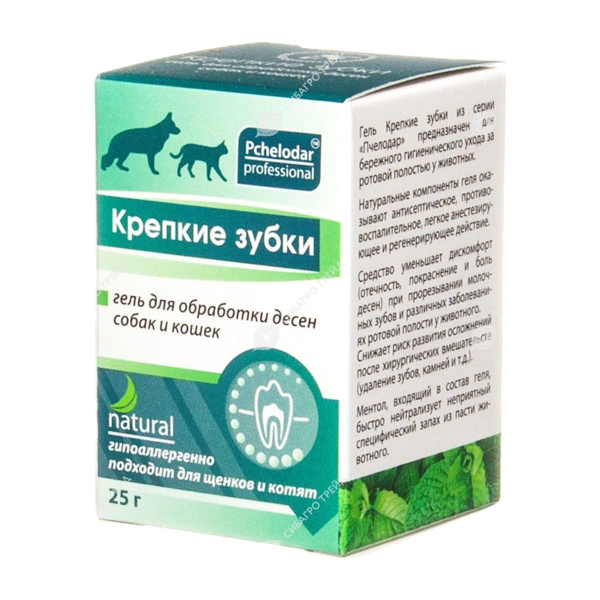 Крепкие зубки зубной гель для собак и кошек, 25 мл (до 02.2028)