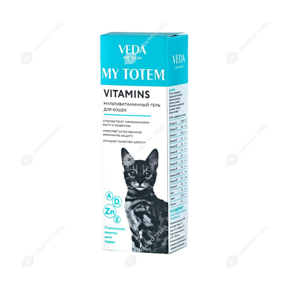 Мультивитаминный гель MY TOTEM VITAMINS для кошек, 75мл (до 02.2027)