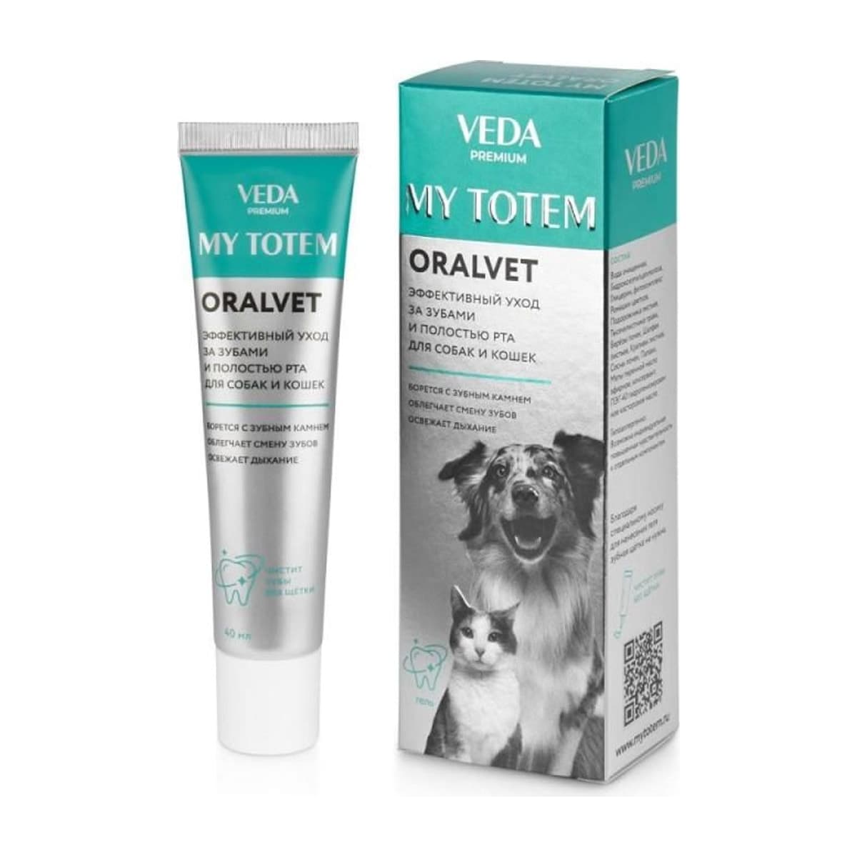 Зуб. гель MY ТОТЕМ ORALVET д/собак и кошек, 40 мл (до 05.2028)